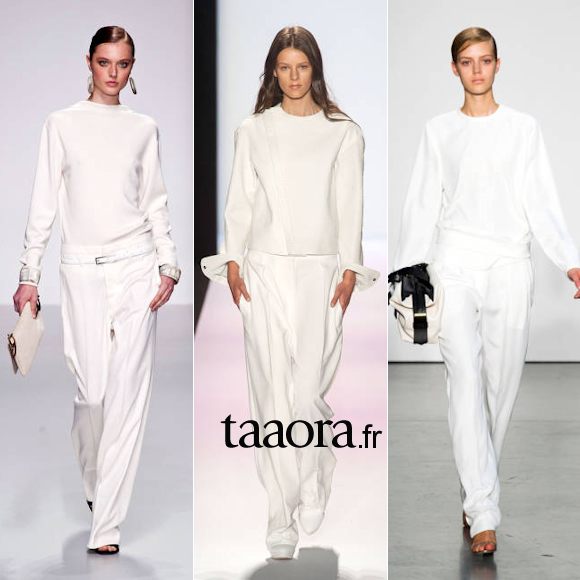 Le printemps en pantalon blanc — Mode and The City