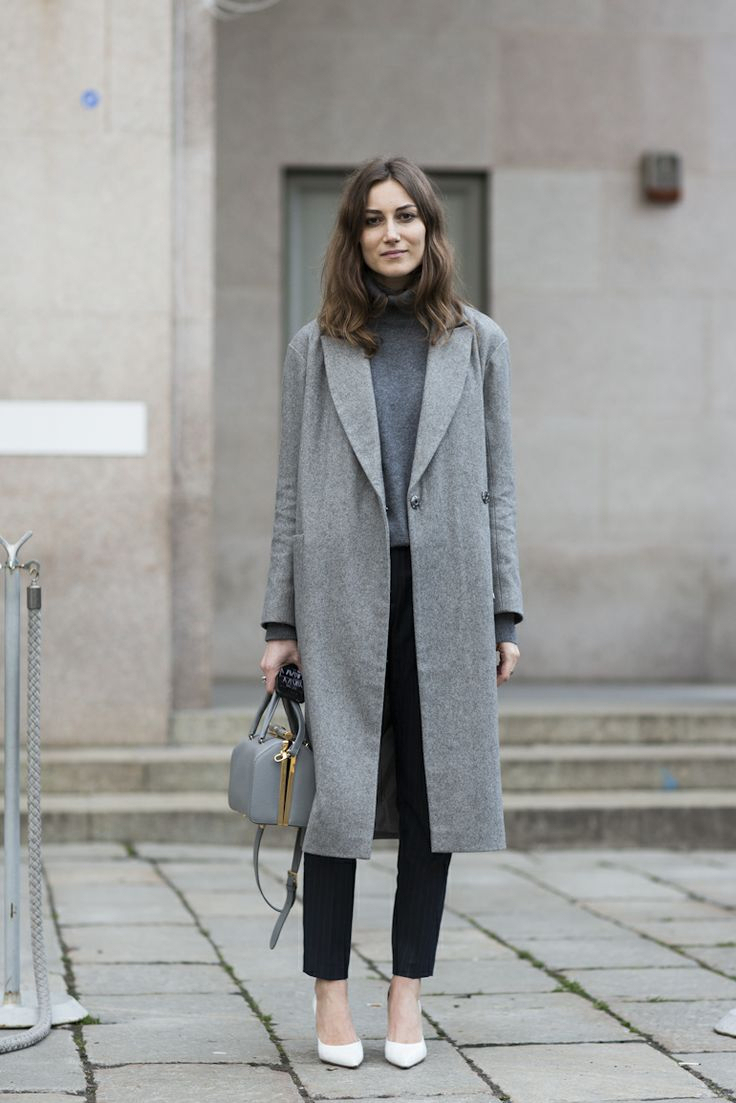 manteau gris tendance