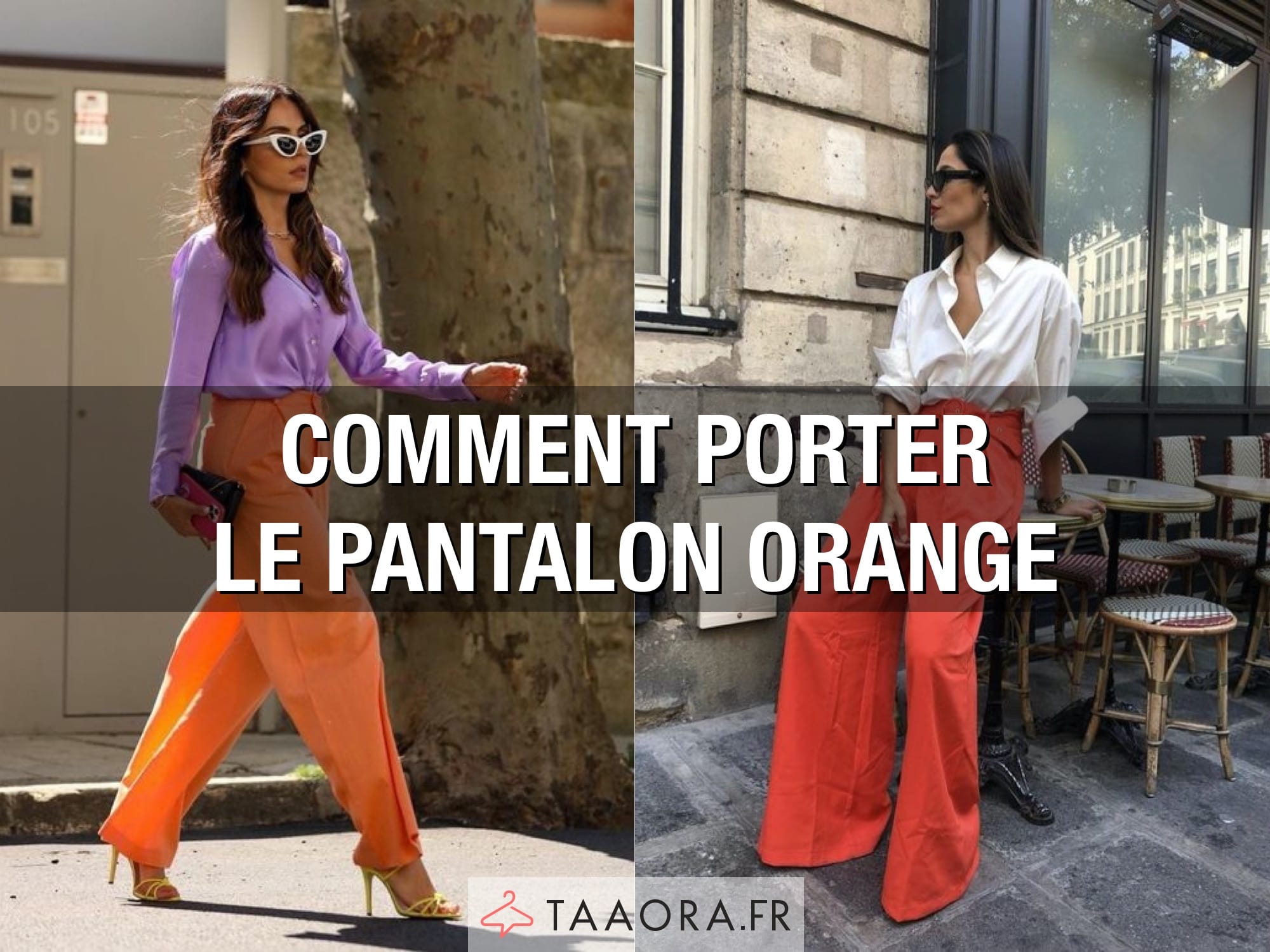 Comment porter le pantalon orange femme ?
